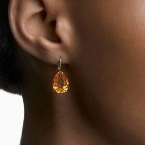 Swarovski teardrop earrings. New! With a jewelry box. Good for gift!
